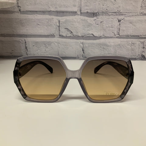 Sunglasses - Hexagonal In Tortoiseshell or Grey