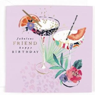 Friend Cocktails Birthday Card
