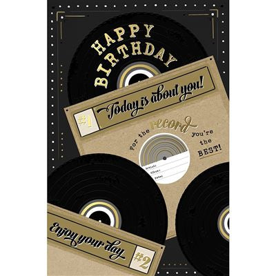 Retro Records Birthday Card