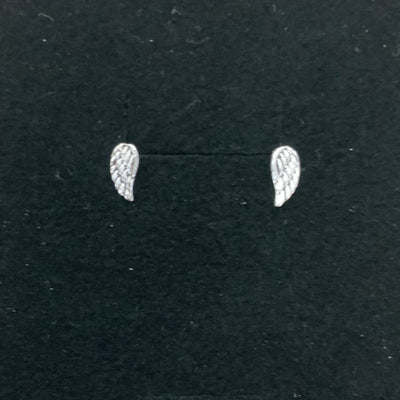 Sterling Silver Angel Wings Stud Earrings