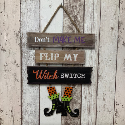 Flip My Witch Hanging Sign