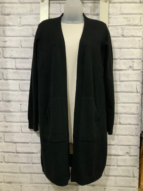 Soft Knit Cardigan with Large Pockets - Black