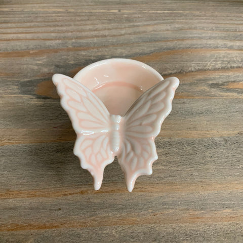 Porcelain Butterfly T- Light Holder in 2 Colours
