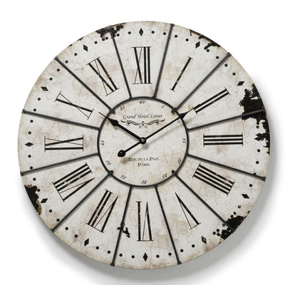 Antique Cream Roman Numeral Wall Clock
