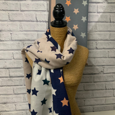 Scarf - Thick Double Sided Multi Star in 2 Colours