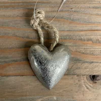 Small Hanging Silver Heart