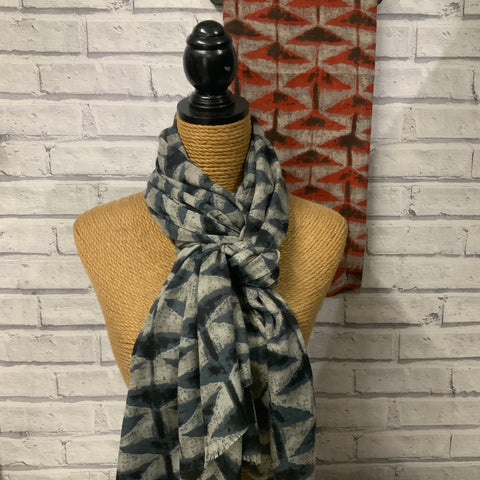 Scarf - Abstract Triangle Print in 2 Colours