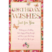 Birthday Wishes Butterfly Card