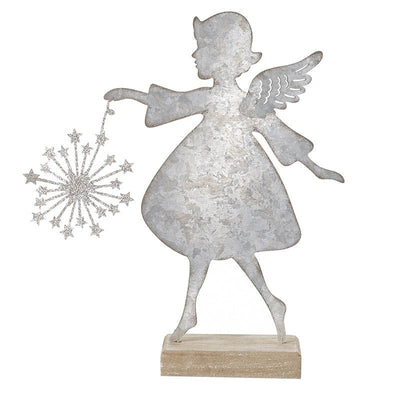 Metal Silver Fairy with Sparkler Decoration