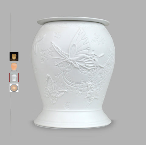 Porcelain Electric Wax Melt Burner - Silk Wings