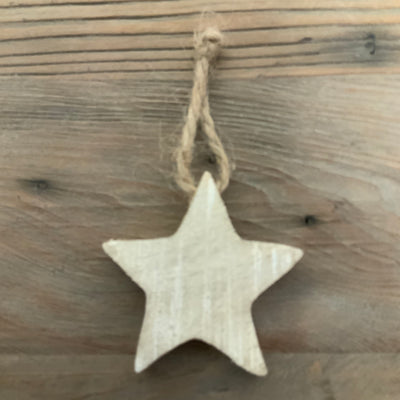 Hanging Decoration - Mini Natural Wooden Star