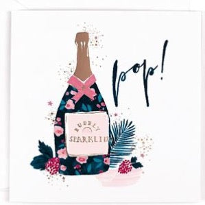 Champagne Pop Birthday Card