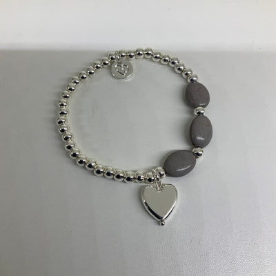 Silver Heart Fashion Bracelet