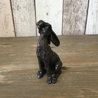 Bronze Coloured Miniature Moongazing Hare