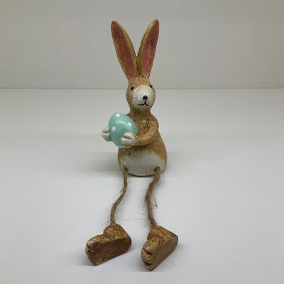 Shelf Sitting Rabbit with Green Egg