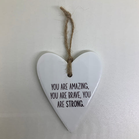 Hanging Decoration - Loving Heart Strong