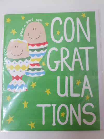 'Congratulations' you're a good egg Greetings Card