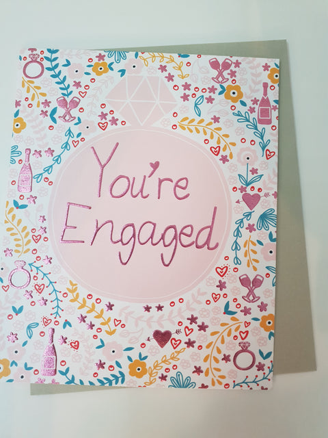 'You're Engaged' Greetings Card