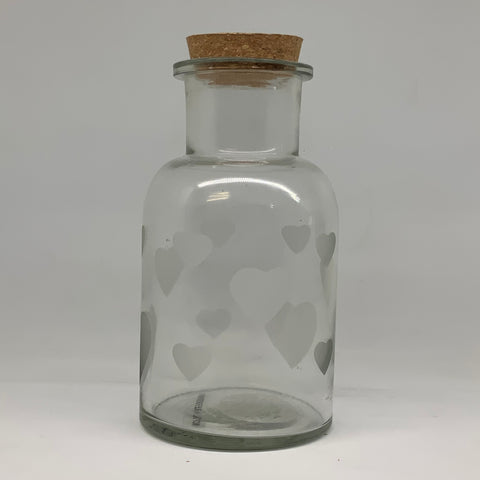 Retreat - Small Wide Neck Glass Jar Heart