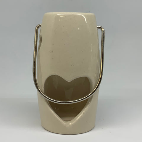 Retreat - Ivory Ceramic Lantern Heart Cut Out