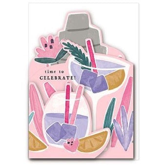 Fold Out Cocktail Birthday Card
