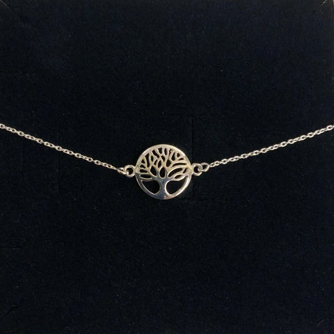 Sterling Silver Delicate Tree Of Life Bracelet