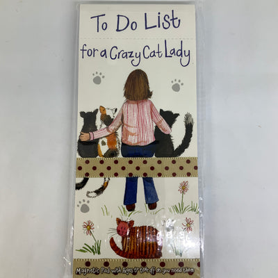 Alex Clark - Crazy Cat Lady Magnetic To Do List Notebook