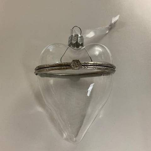 Bauble - Glass Hinged Heart