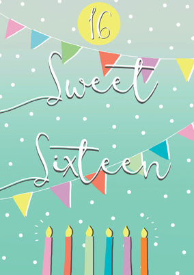 Happy Sweet 16th Birthday Greetings Card