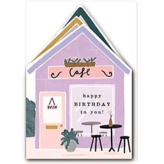 Fold Out Village Birthday Card