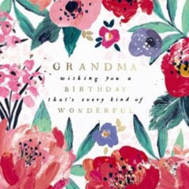 Grandma Floral Birthday Card
