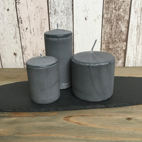 Hand Poured Candles in 3 Sizes - Grey