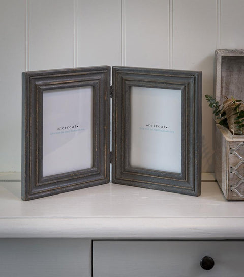 Retreat Frame - Grey Bevelled Edged Double