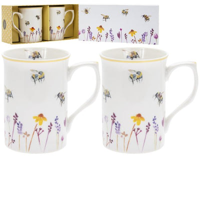 Busy Bees - Fine China Set of 2 Mugs