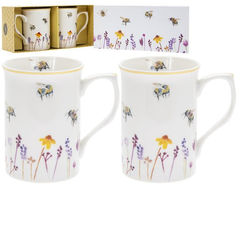 Busy Bees - Fine China Set of 2 Mugs