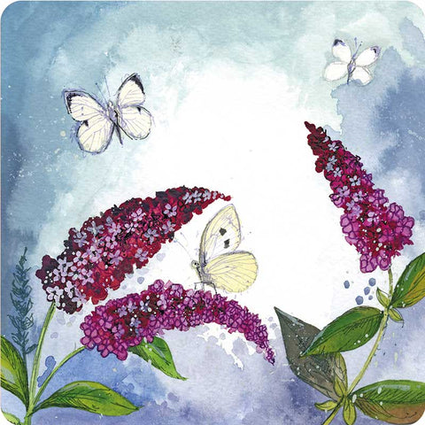 Alex Clark - Butterflies & Buddleia Coaster