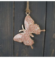 Hanging Decoration - Pink Floral Butterfly