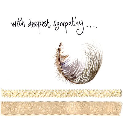 Alex Clark - Feather Deepest Sympathy Card