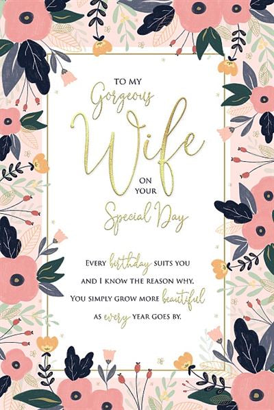 Gorgeous Wife Birthday Card