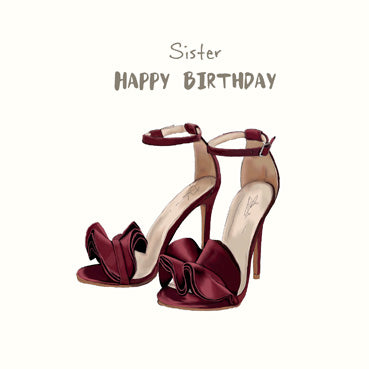 Sister Shoes Birthday Card