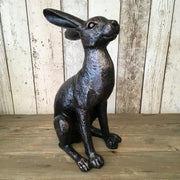Bronze Coloured Large Alert Hare