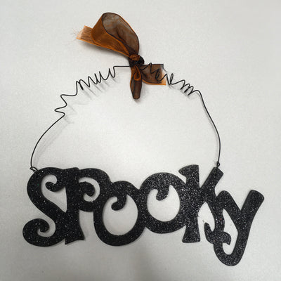 Halloween - Hanging Black Spooky Sign