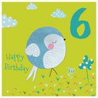 Bird 6th Birthday Card