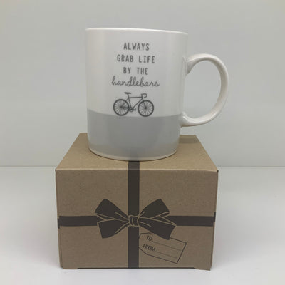 Always Grab Life By The Handlebars Boxed Mug