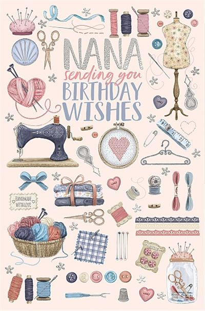 Nanna Sewing Birthday Card