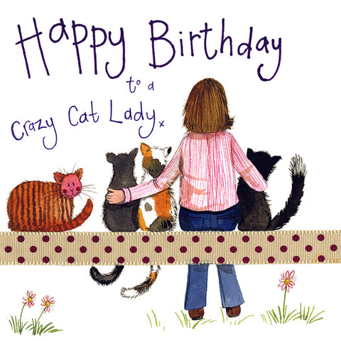 Alex Clark - Crazy Cat Lady Birthday Card