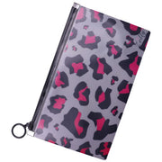 Face Mask with Filter Space & Pouch - Pink Animal Print