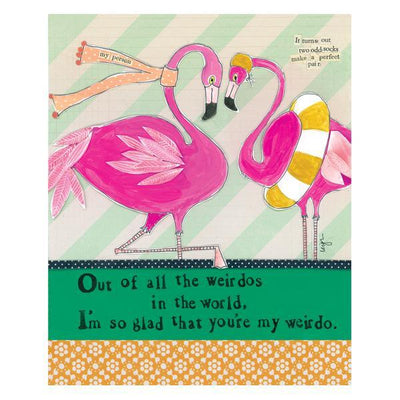 You're My Weirdo Flamingo Card