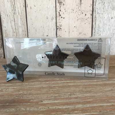 Retreat Star Candle Pins Set Of 3 - Pewter Coloured