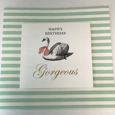 Happy Birthday Gorgeous Swan Card
